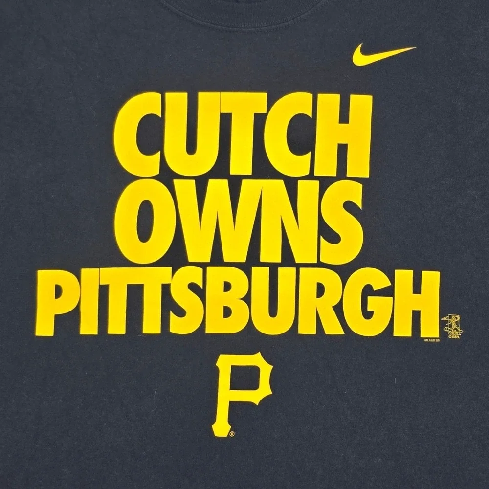 Nike Cutch Owns Pittsburgh Pirates T-Shirt Mens XXL Black Yellow Graphic MLB Tee